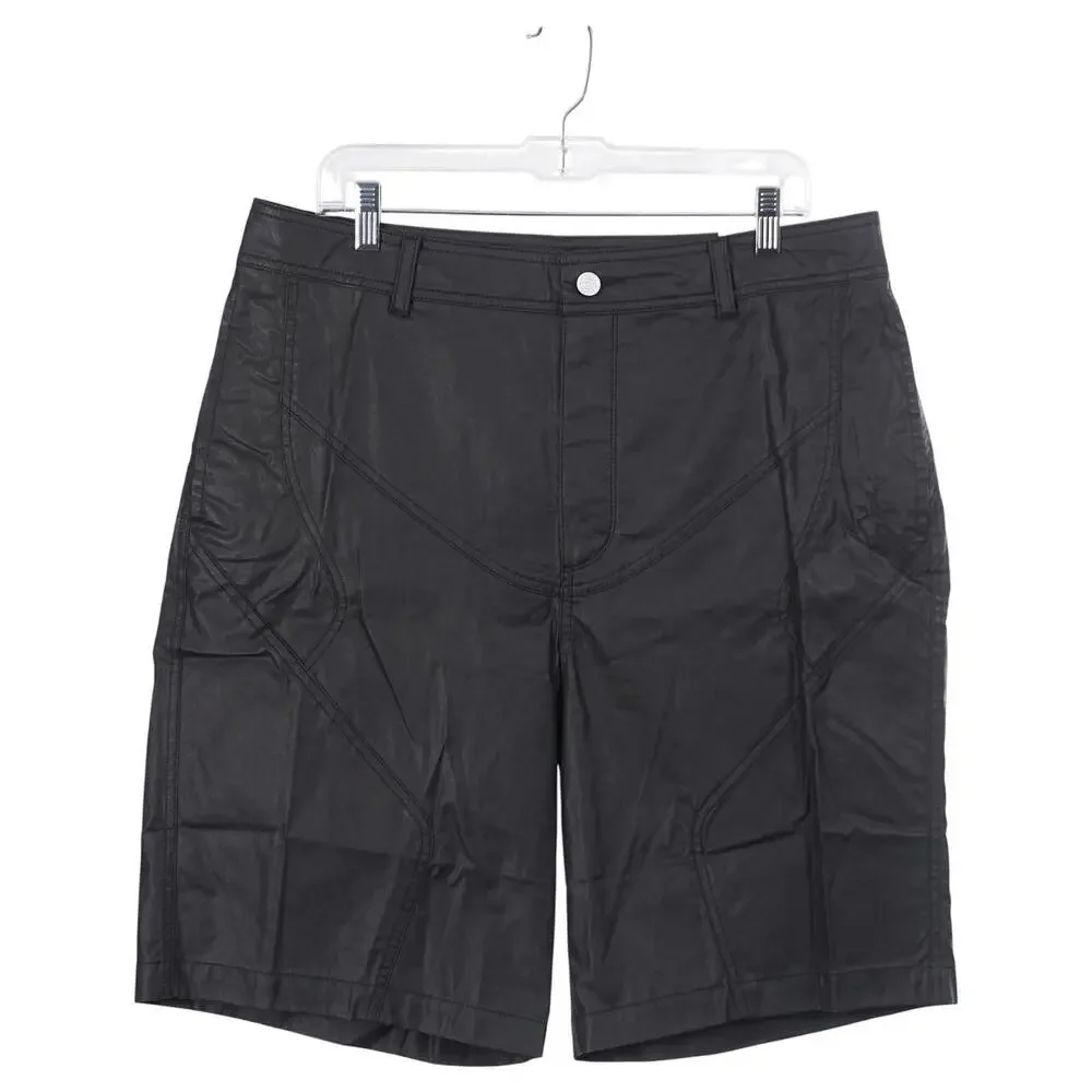 NWT Jordan Nike x Cactus Jack Shorts Men Size 34 Black Coated Waxed Travis Scott